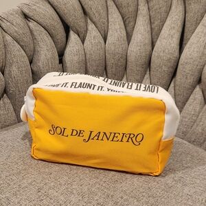 Sol de Janeiro Yellow and White Cosmetic Bag